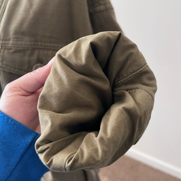 Free People Drapey Olive Green Utility Jacket with O-Ring Belt Size S - Picture 8 of 11